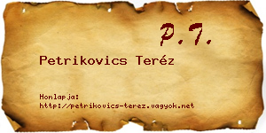 Petrikovics Teréz névjegykártya